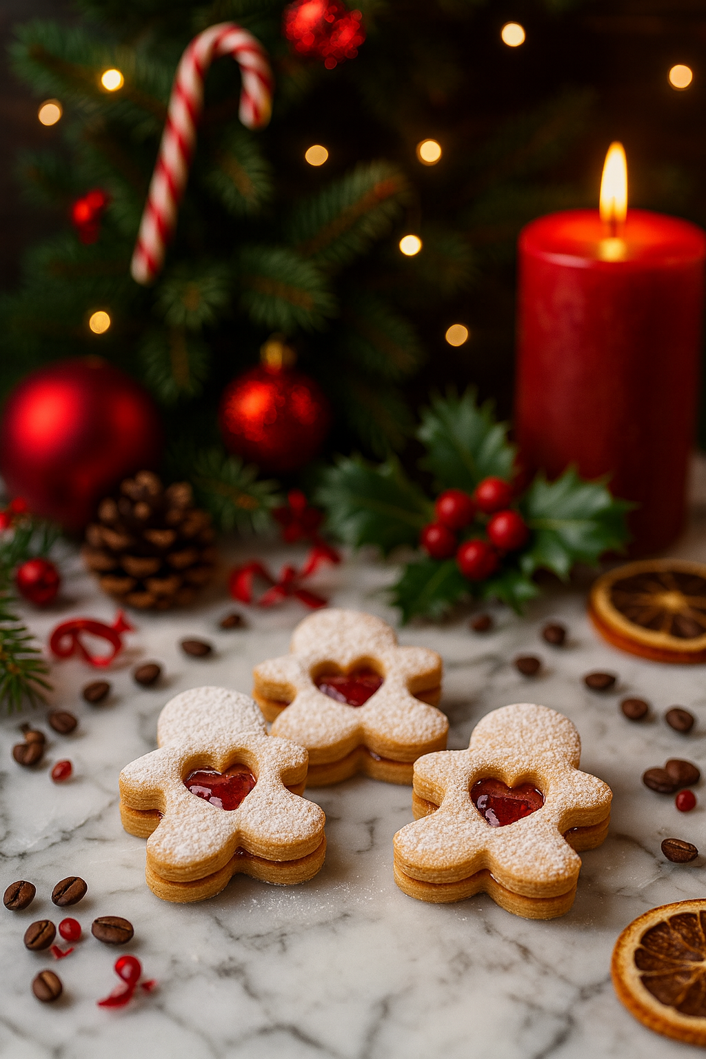 Sablés Vanille en forme de Bonhomme de Pain d'épice Framboise x6