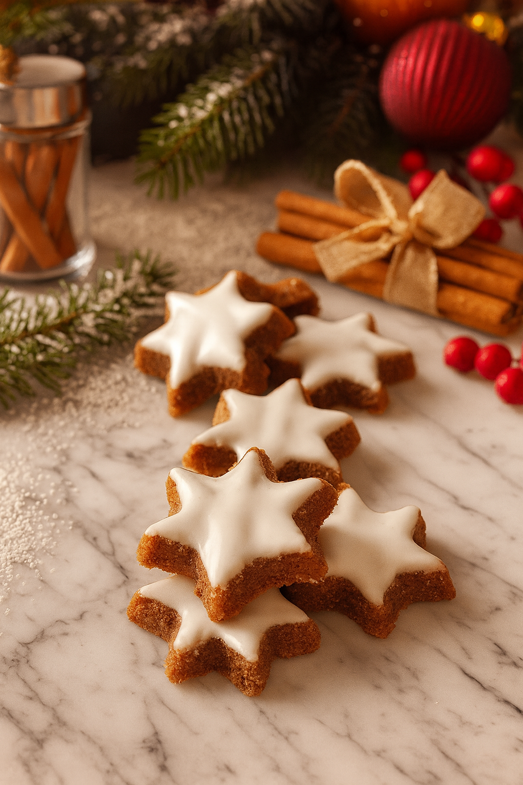 Etoiles à la cannelle & son glaçage ( 200grs)